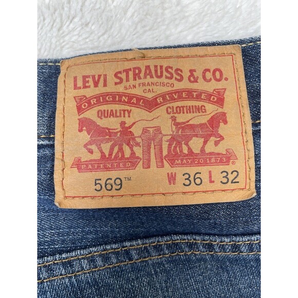 Levi's Jeans Men's 569 Loose Straight Fit Denim Size 36x32 Medium Wash - Picture 2 of 11